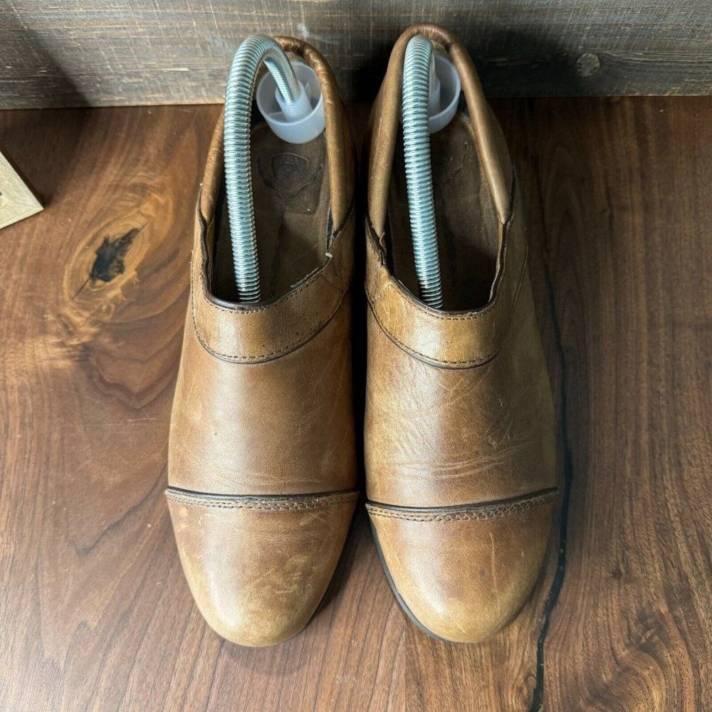 Womens Ariat Brown Leather Comfort Slip-On Clogs Shoes Loafers Size 8.5 B‎ GUC - Picture 3 of 6